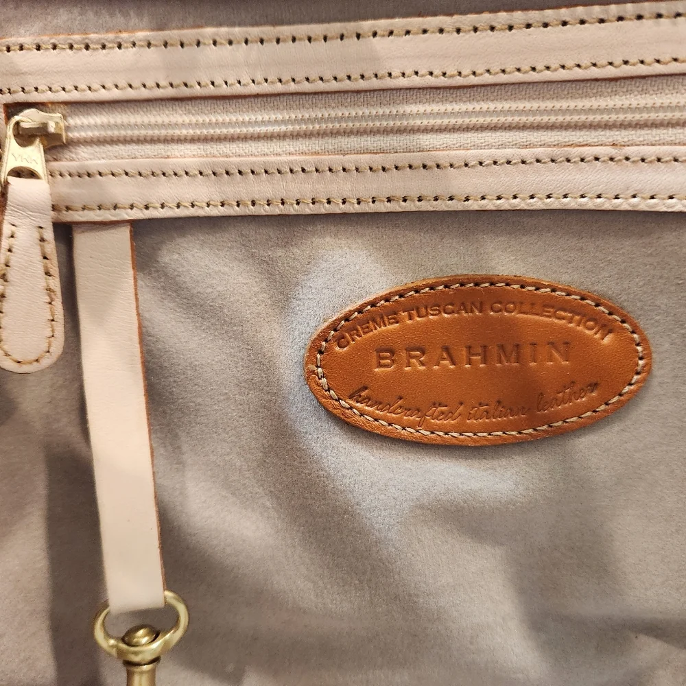 Brahmin Tuscan Creme Collection Handbag / Crossbody Bag - Picture 9 of 9